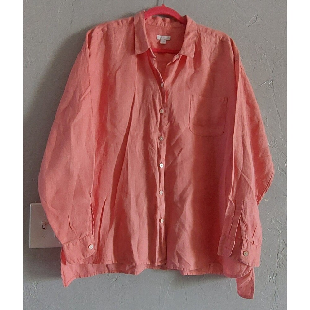 J.Jill love Linen  Tops Women's Button Up, Size XL 24 Inch Of Armp To Armp